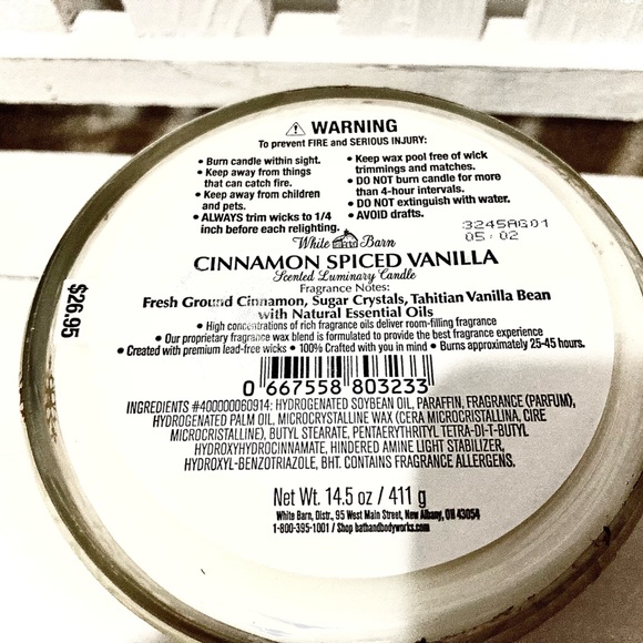 2 Bath & Body Works Cinnamon Spiced Vanilla 3-Wick Candle NIB - Picture 4 of 5